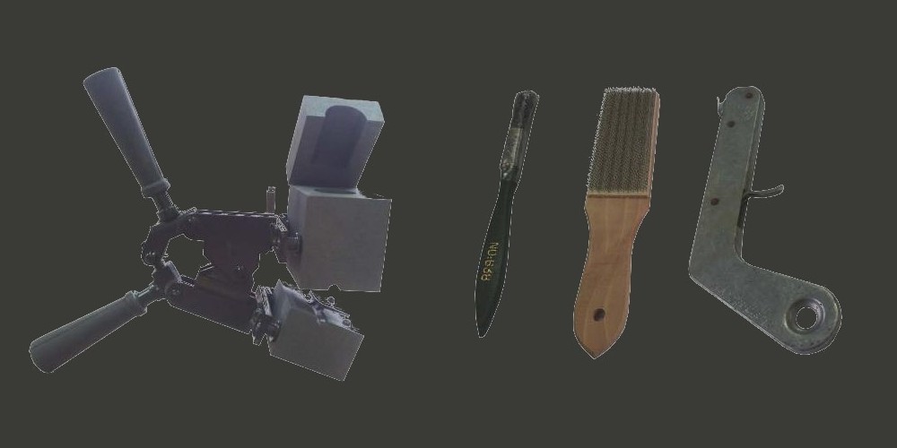 Uni-Weld welding handling clamp with graphite mould and welding tool kit