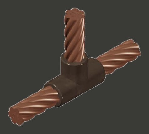 Uni-Weld mould joint CC25 — cable to cable tee joint