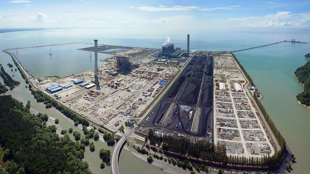 Manjung power plant aerial view, Malaysia