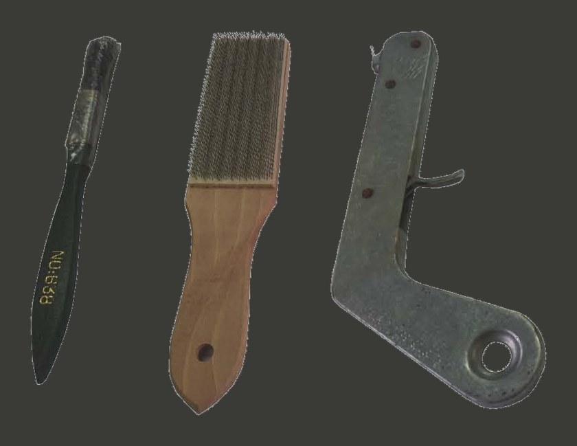 Uni-Weld welding tool kit TK-100 — scraper, wire brush and flint igniter